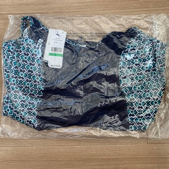 Tommy Bahama Breezy Palms Crossback Tankini in Mare Navy - Picture 8 of 9